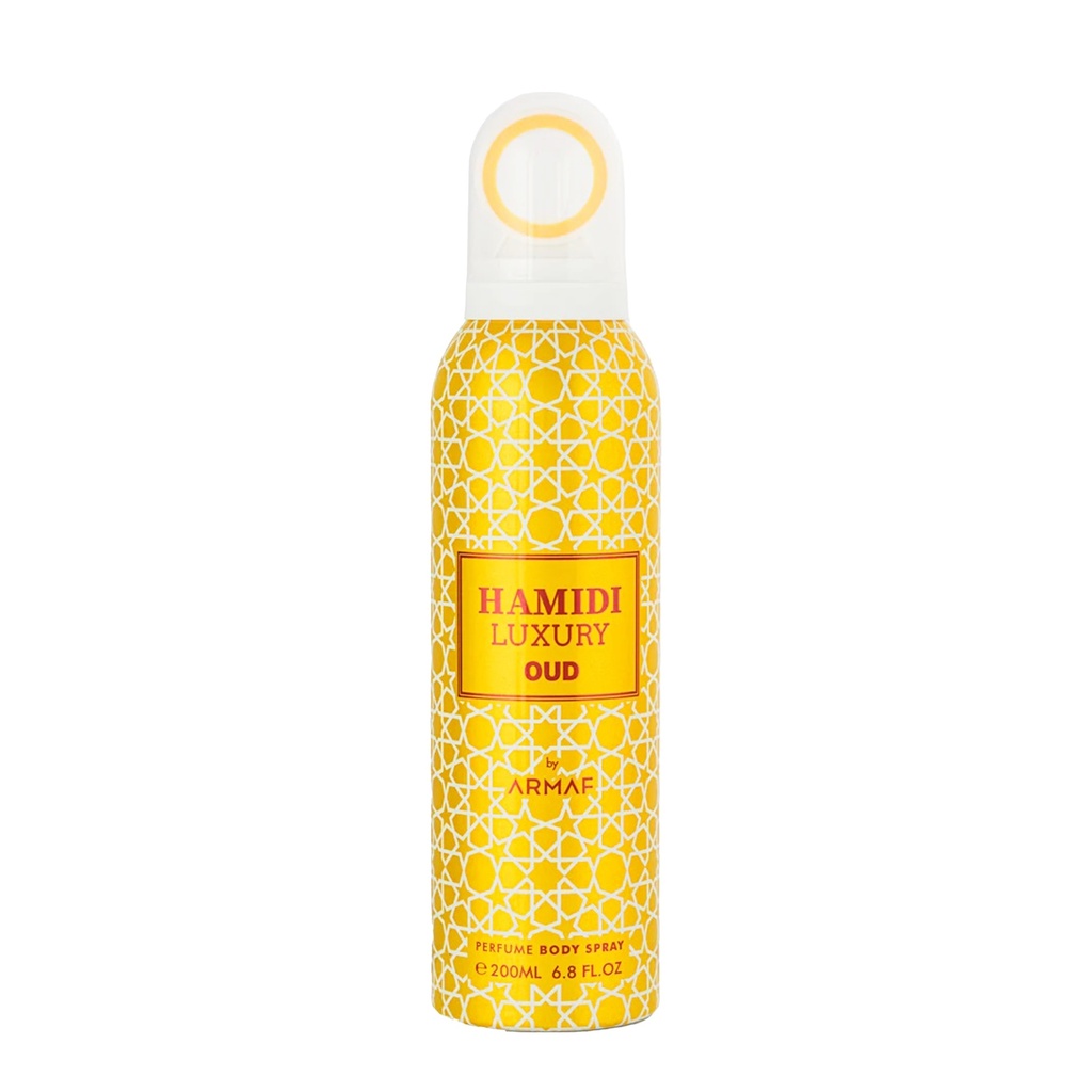 Oud Non Alcoholic Deodrant Perfumed Body Spray  200 ML - Luxury Collection By Hamidi