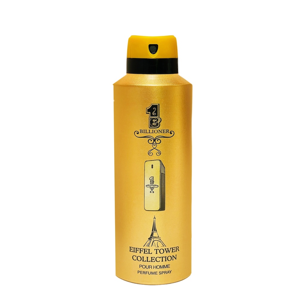 1 Billioner Deodorant Perfumed Body Spray  200 ML -  By Eiffel Tower