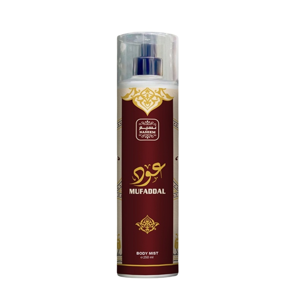 Oud Mufaddal Non Alcoholic Body & Hair Mist  250 ML -  By Naseem