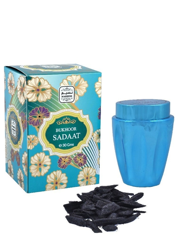 SADAAT Non Alcoholic Bakhoor Muattar  30 GM - Metalic Collection By Naseem