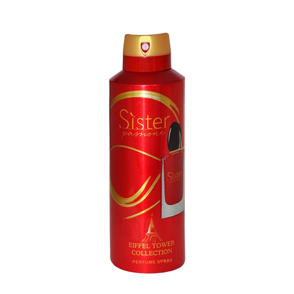 Sister Passione Red Deodorant Perfumed Body Spray  200 ML -  By Eiffel Tower