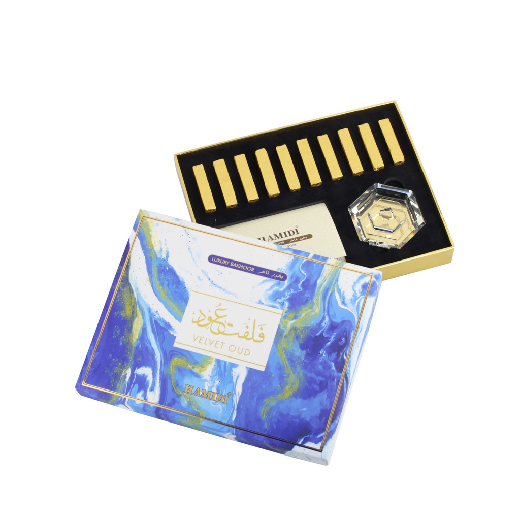 Velvet Oud Non Alcoholic Bakhoor Sticks  10 PCS - Luxury Collection By Hamidi