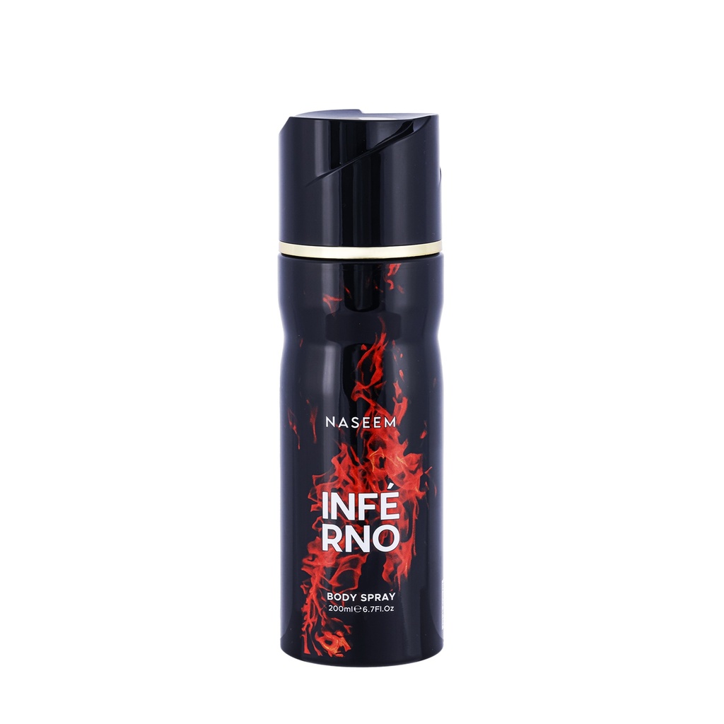 Inferno Non Alcoholic Perfumed Body & Hair Spray  200 ML -  By Naseem