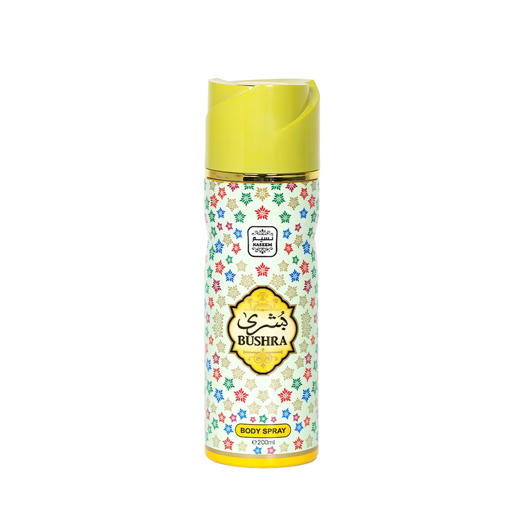 Bushra Non Alcoholic Perfumed Body & Hair Spray  200 ML -  By Naseem