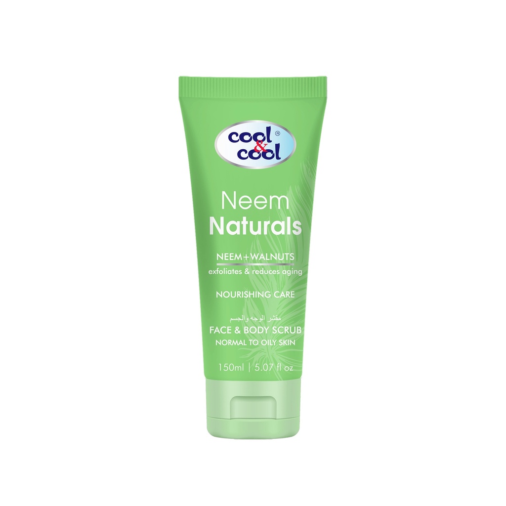 Neem Naturals With Neem & Walnuts Face & Body Scrub Tube 150 ML -  By Cool&Cool