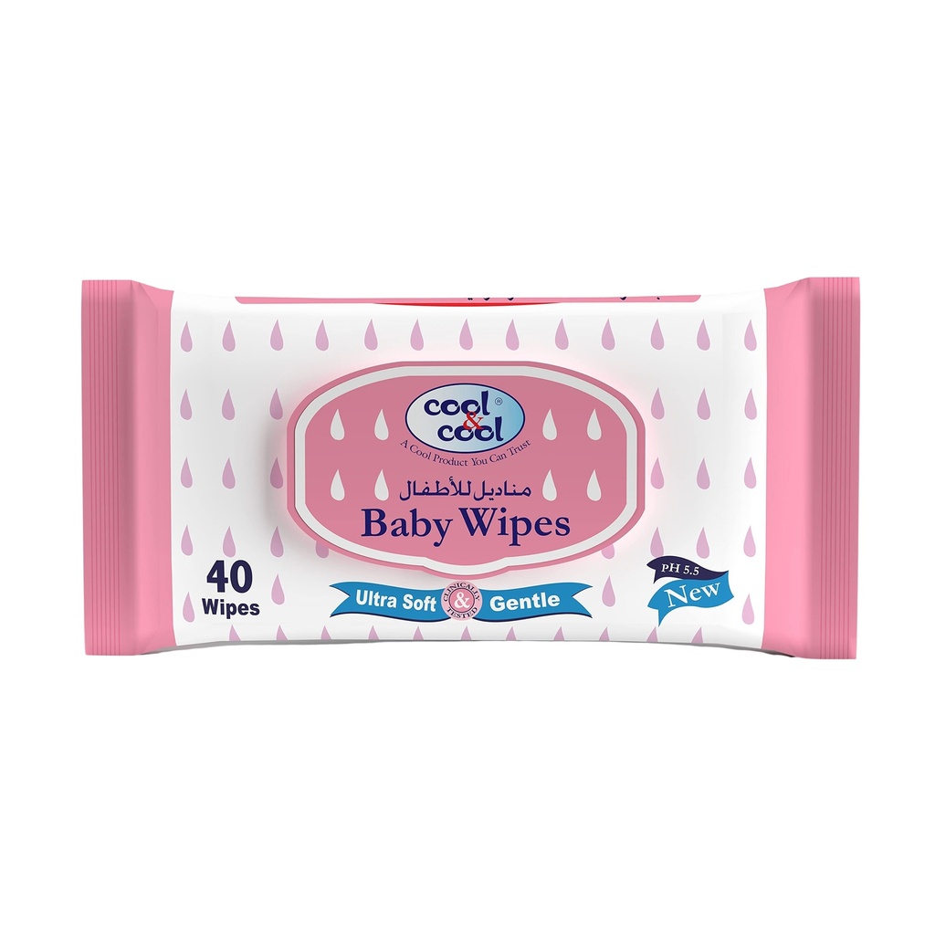 Ultra Soft & Gentel Baby Wipes  40Pcs -  By Cool&Cool