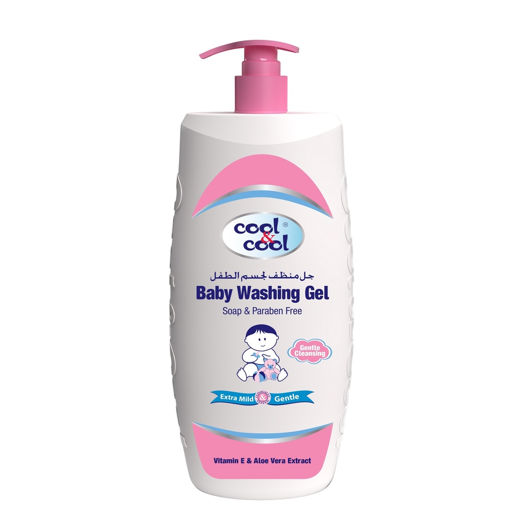 With Vitamine E & Aleo Vera Baby Washing Gel  1 LTR -  By Cool&Cool