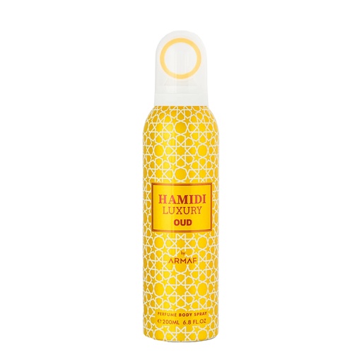 Oud Non Alcoholic Deodrant Perfumed Body Spray  200 ML - Luxury Collection By Hamidi
