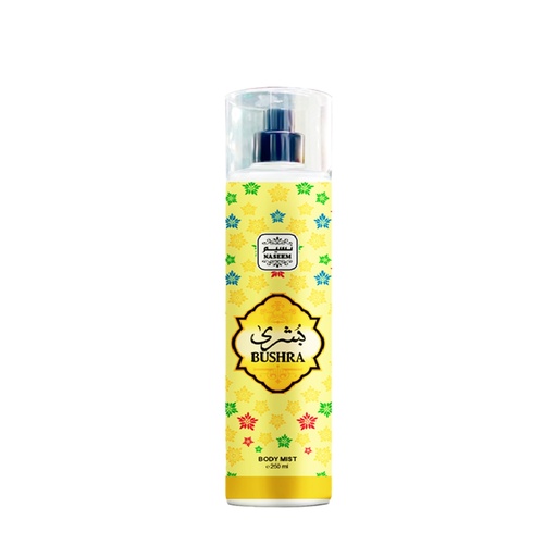 Bushra Non Alcoholic Body & Hair Mist  250 ML -  By Naseem