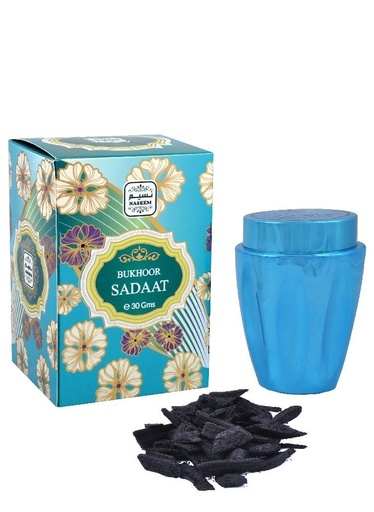 [B8996] SADAAT Non Alcoholic Bakhoor Muattar  30 GM - Metalic Collection By Naseem