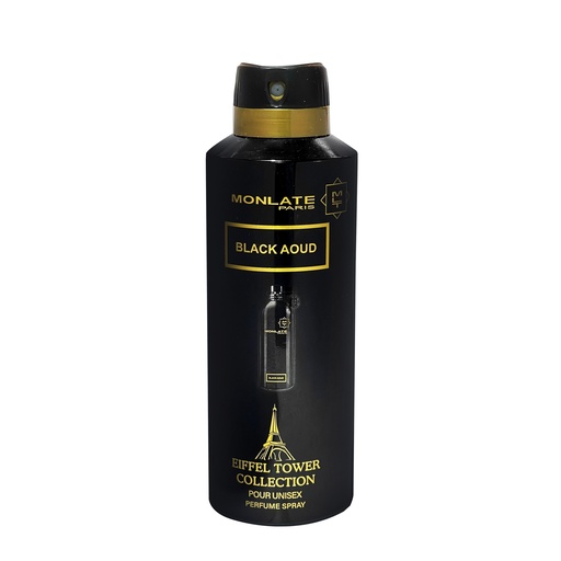 Monlate Paris Black Oud Deodorant Perfumed Body Spray  200 ML -  By Eiffel Tower
