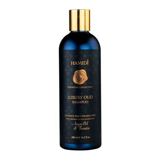 With Argan Oil & Keratin & Oud Smell Shampoo  480 ML - Luxury Collection By Hamidi