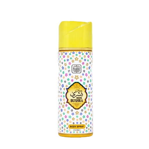 Musk Bushra Non Alcoholic Perfumed Body & Hair Spray  200 ML -  By Naseem