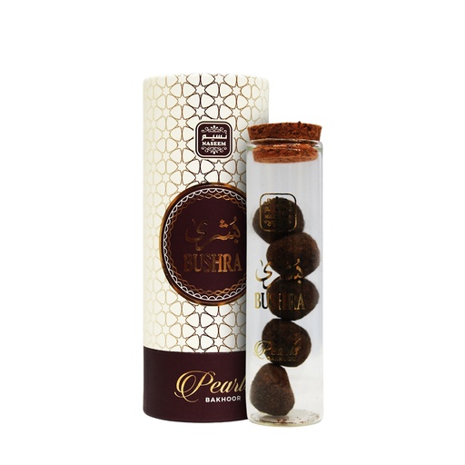 Bushra Non Alcoholic Bakhoor Mamoul  30 GM - Pearl Collection By Naseem