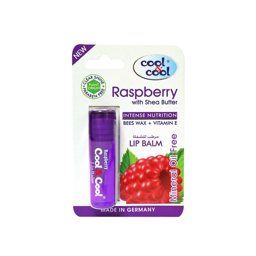 Raspberry With Shea Butter Lip Balm  4.6 GM -  By Cool&Cool