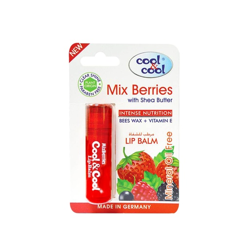Mix Berries With Shea Butter Lip Balm  4.6 GM -  By Cool&Cool